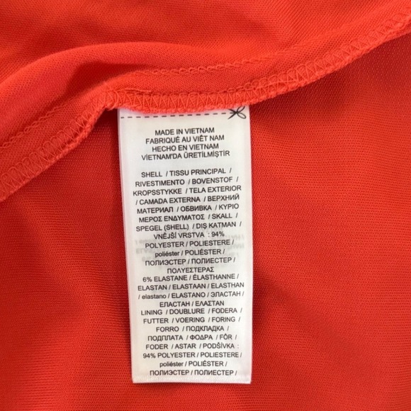 Lauren Ralph Lauren Orange Long-Sleeve Shavilya Jersey Dress 14P Career Cocktail - Picture 8 of 11